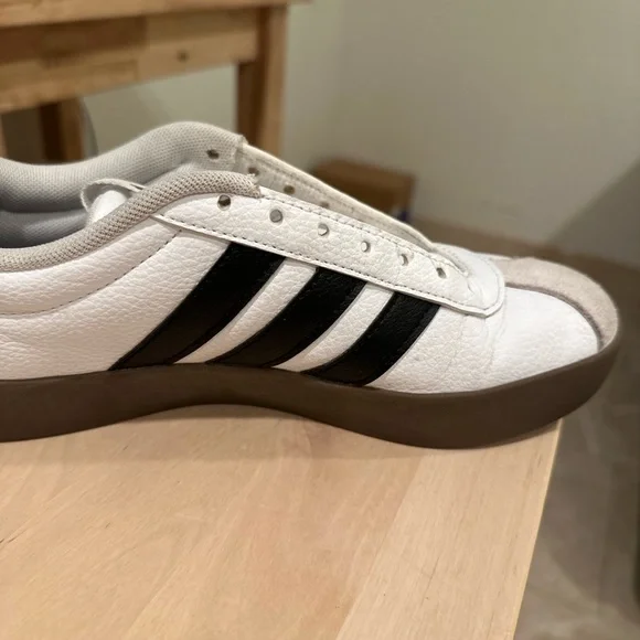 Adidas Womens VL court 3.0, White and Black Sneakers - Picture 9 of 12